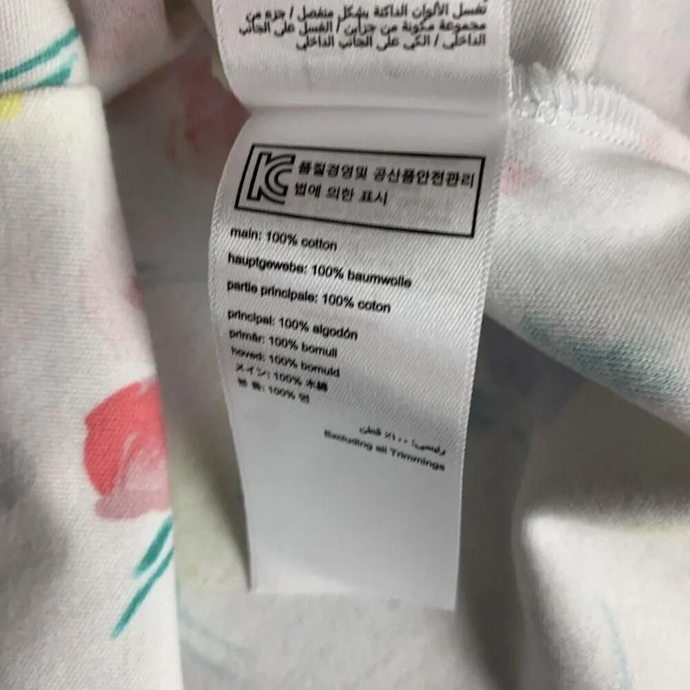 Joules Short Sleeve Knit Dress Floral White Colorful Preppy Girls 9-12 Months - Picture 10 of 13